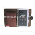 Top quality leather organizer with calculator
